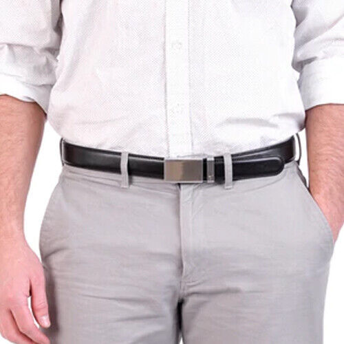 Adjustable Leather Mens Ratchet Belt