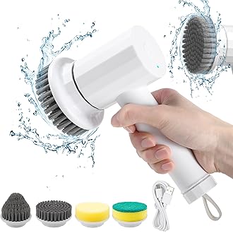Cordless Power Scrubber – 5-in-1 Electric Brush for Bathroom, Kitchen & Floors