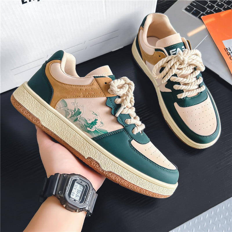 Lace-up Men Soft Thick Sole Fashion Sneakers