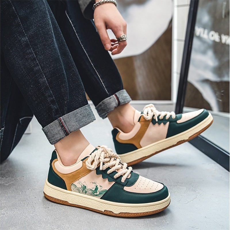 Lace-up Men Soft Thick Sole Fashion Sneakers